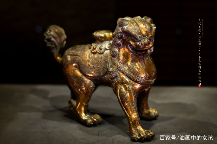 藏经洞出土的纸本白描狮子图_百科TA说