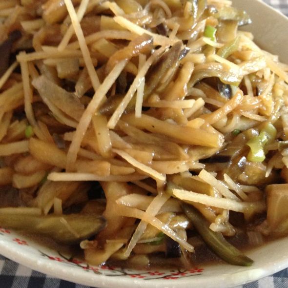 土豆丝炒茄子丝