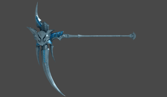  p>战镰是指一种战斗型镰刀.柄长.