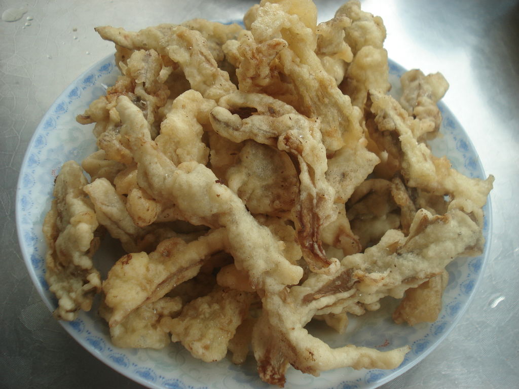 干炸平菇