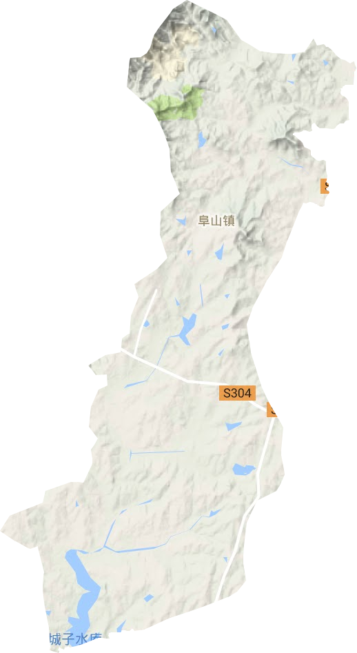 <p>阜山镇地形图