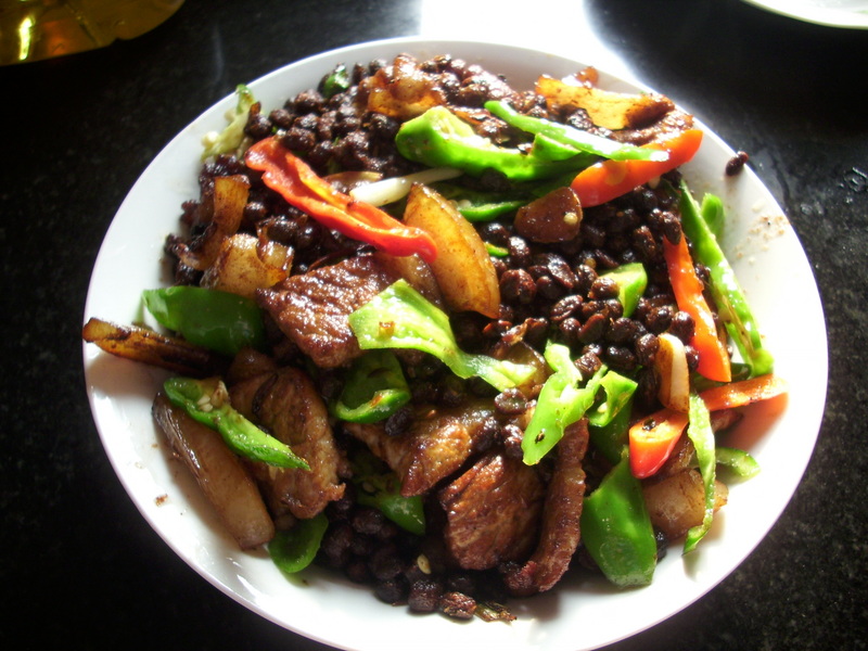 五花肉豆豉炒青椒