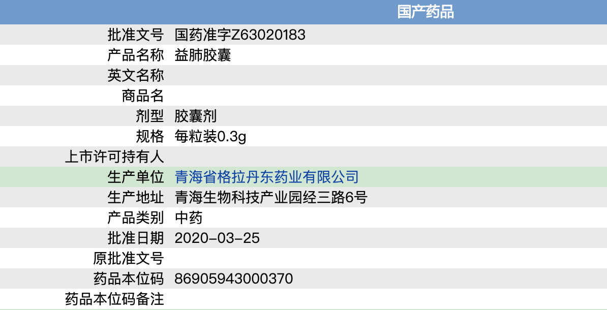 批准文号是国药准字z63020183