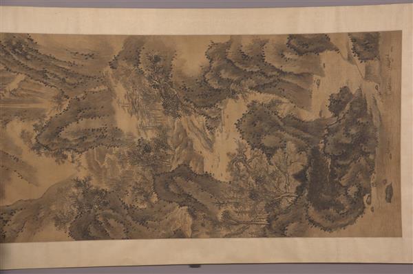 清陆飞山水图轴