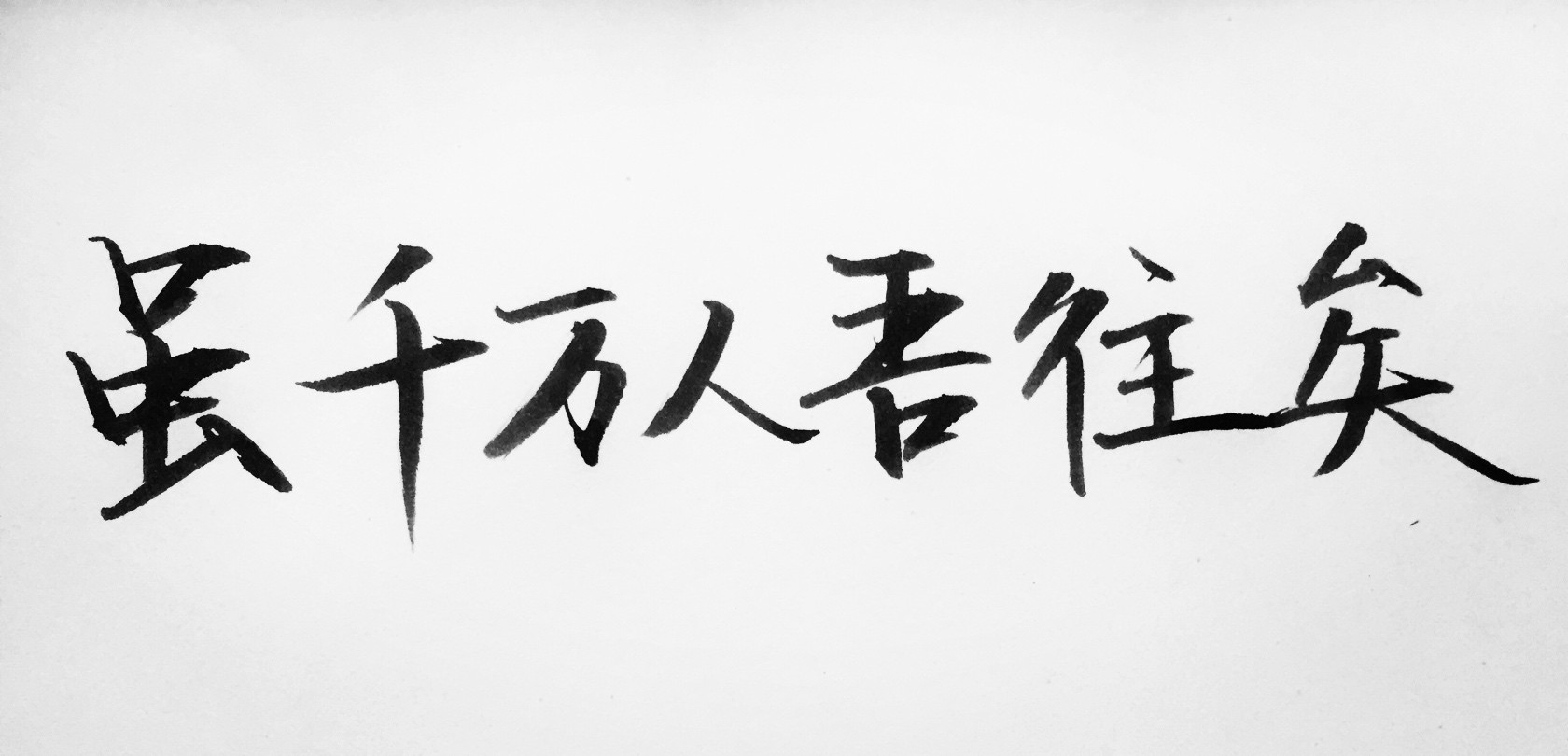 虽千万人吾往矣