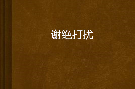 谢绝打扰