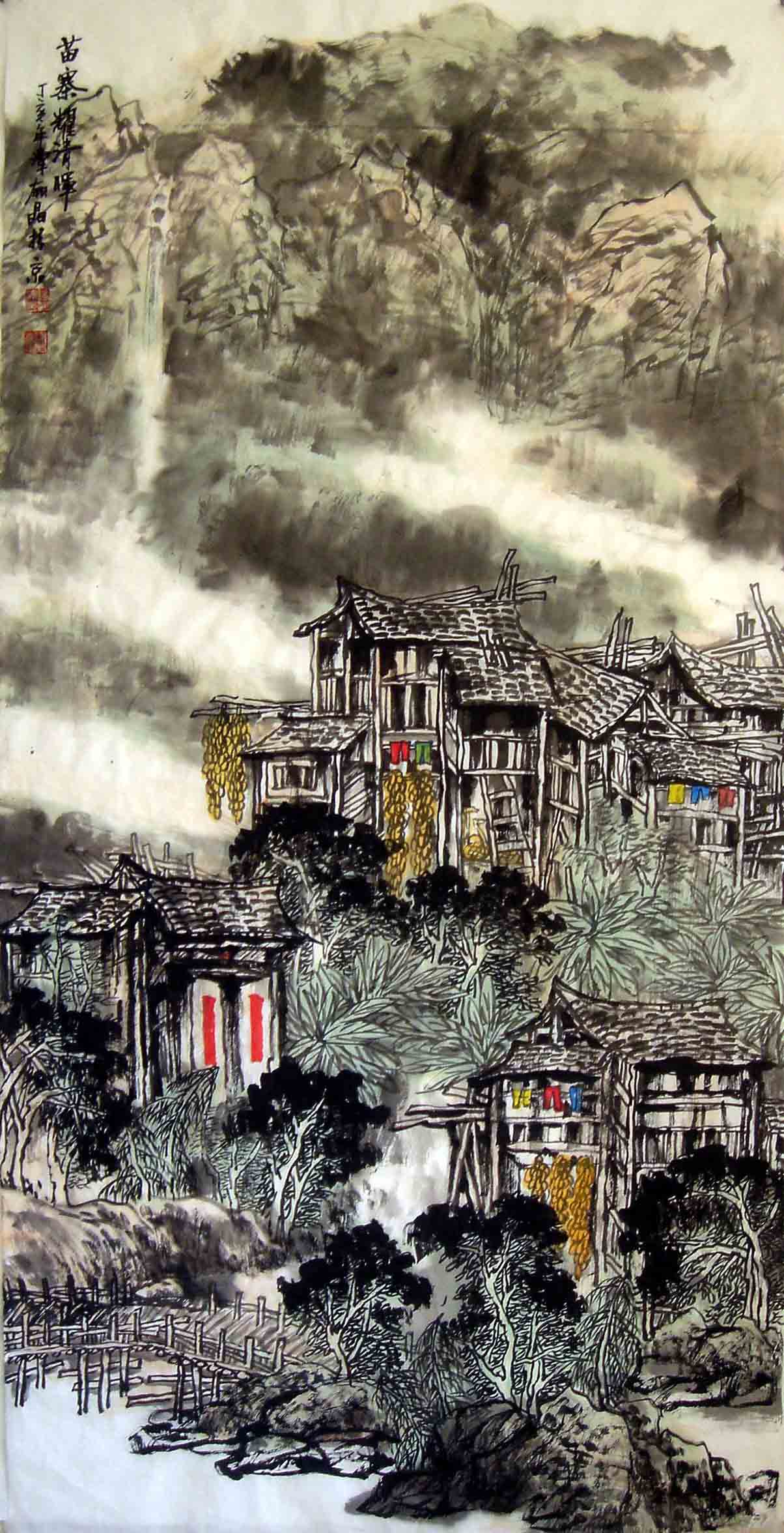 (谭红晶)早年毕业于解放军军医学院,后就读于中央美术学院国画系