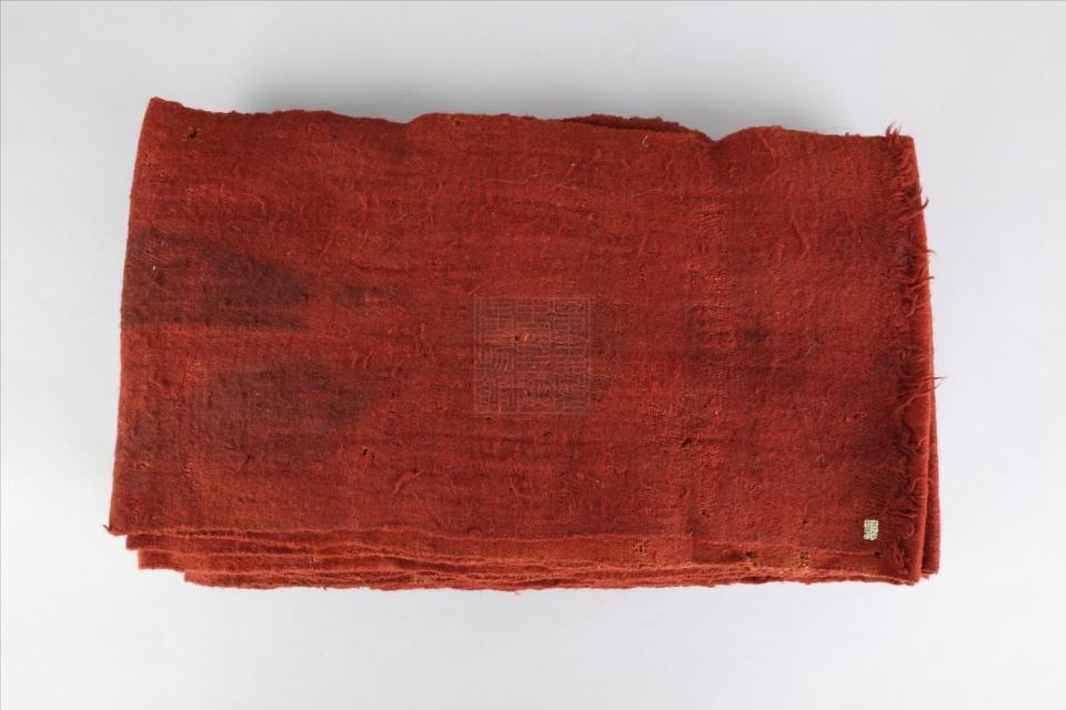 民国藏族红色羊毛氆氇