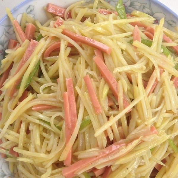 土豆丝炒火腿