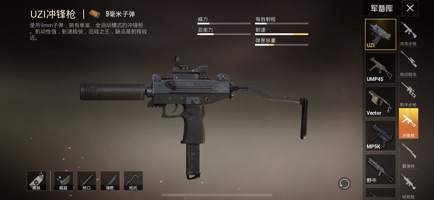 data-id="gnba9wmji7">micro uzi是手游《和平精英》中的一款冲锋枪