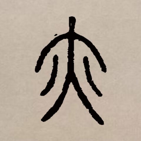 此字始见于商代甲骨文及商代金文,古字形用左右两点指明两腋所在,应是