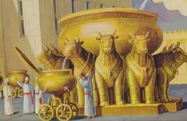 系一铜制圆形巨盆,位于 a target="_blank" href="/item/所罗门圣殿