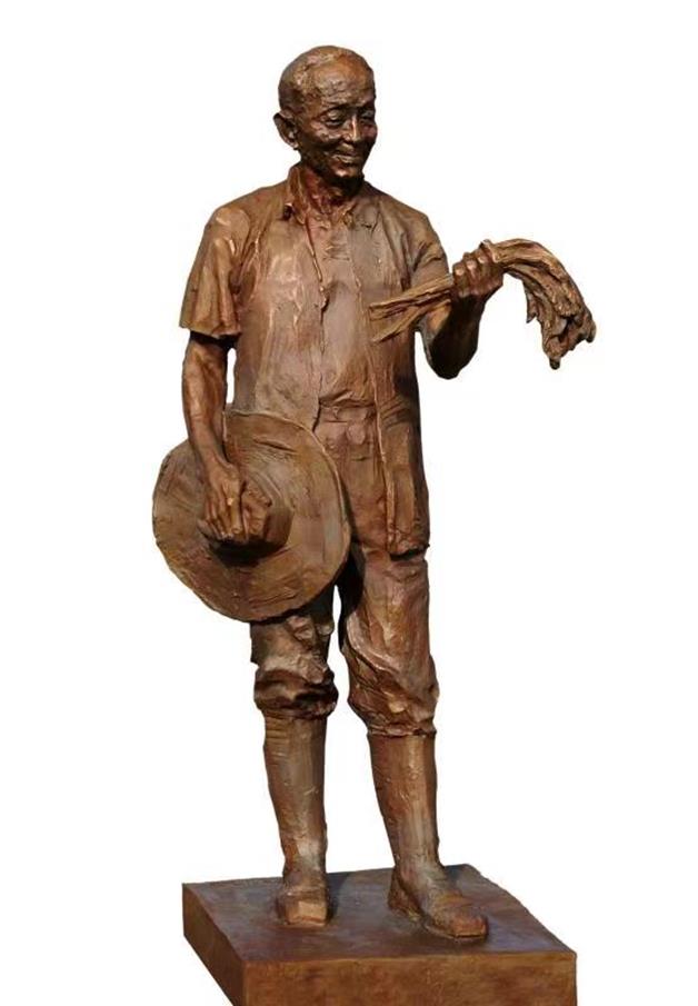  p>《袁隆平》是吴为山2010年创作的雕塑. /p>