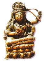 ">古格王国 /a>特有的一种制作佛像的工艺,用白银镶嵌铜像的眼睛,眸子