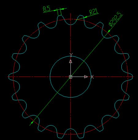  p>两齿轮连心线上咬合接触点各齿轮上留下轨迹称为节圆,它的直径就是