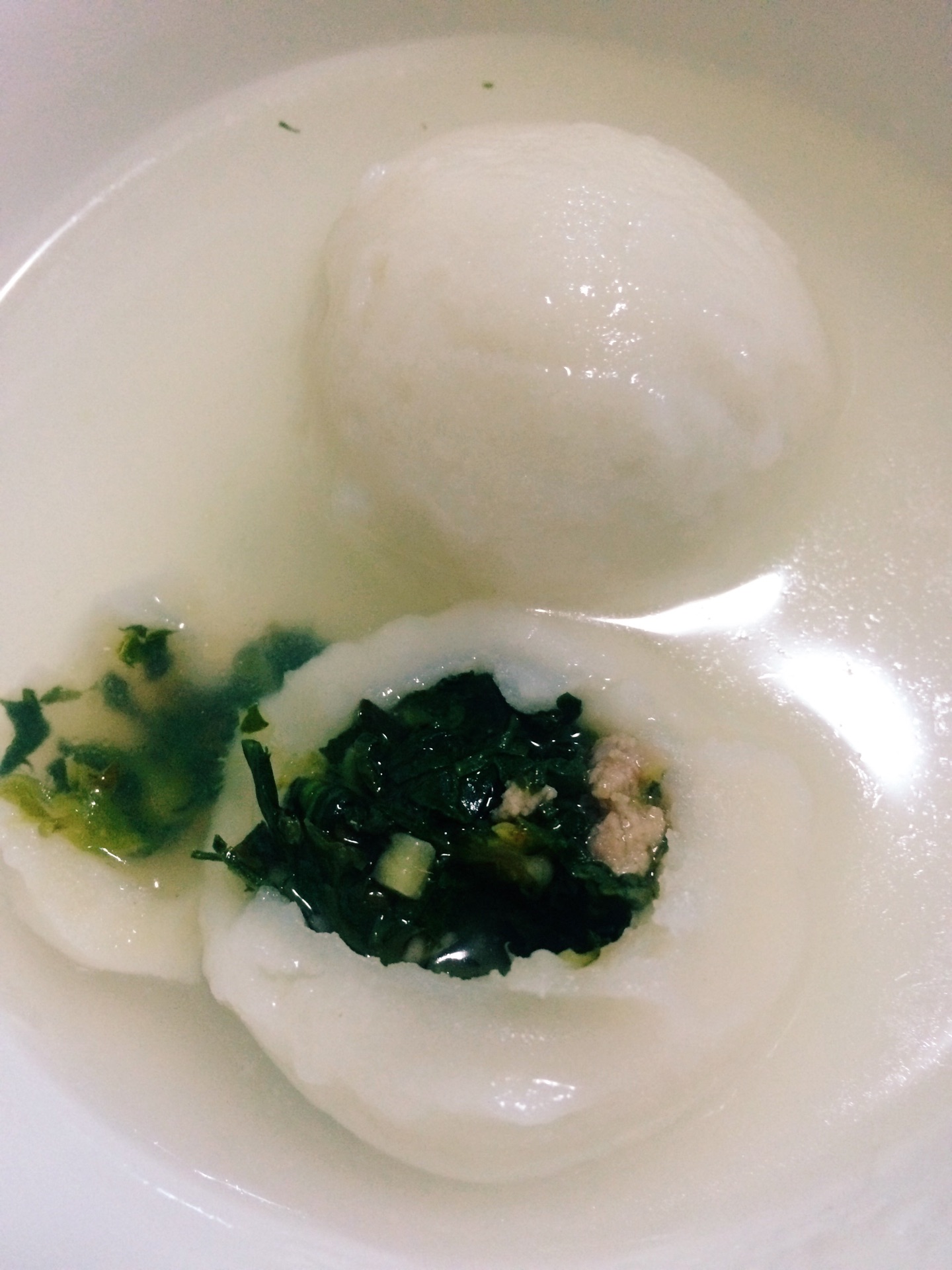 荠菜肉汤圆
