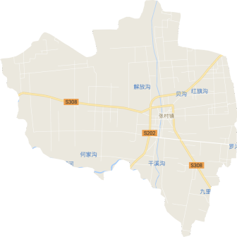 <p>张村镇地形图