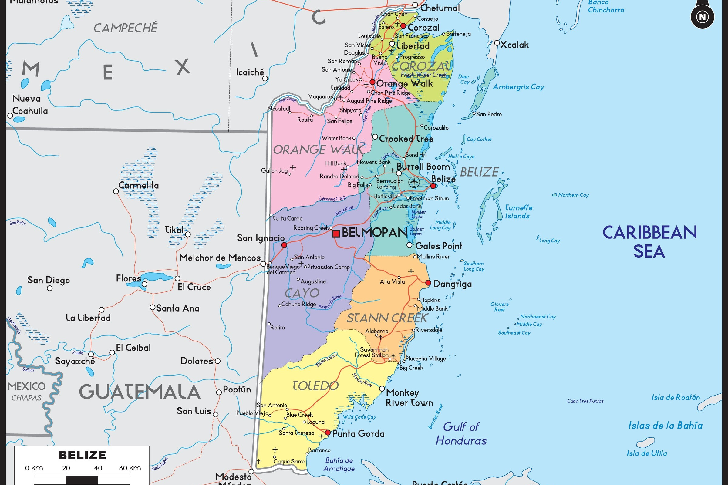 伯利兹行政区划