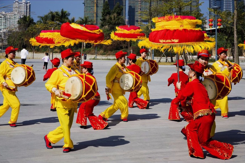 漳台大鼓凉伞舞