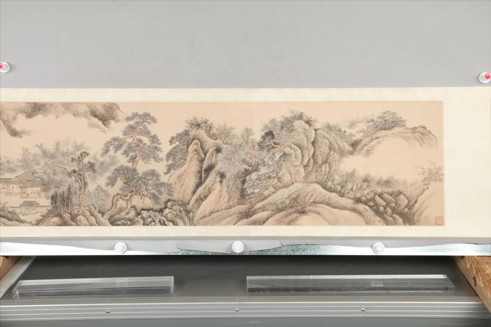 近代溥雪斋临石谷山水卷