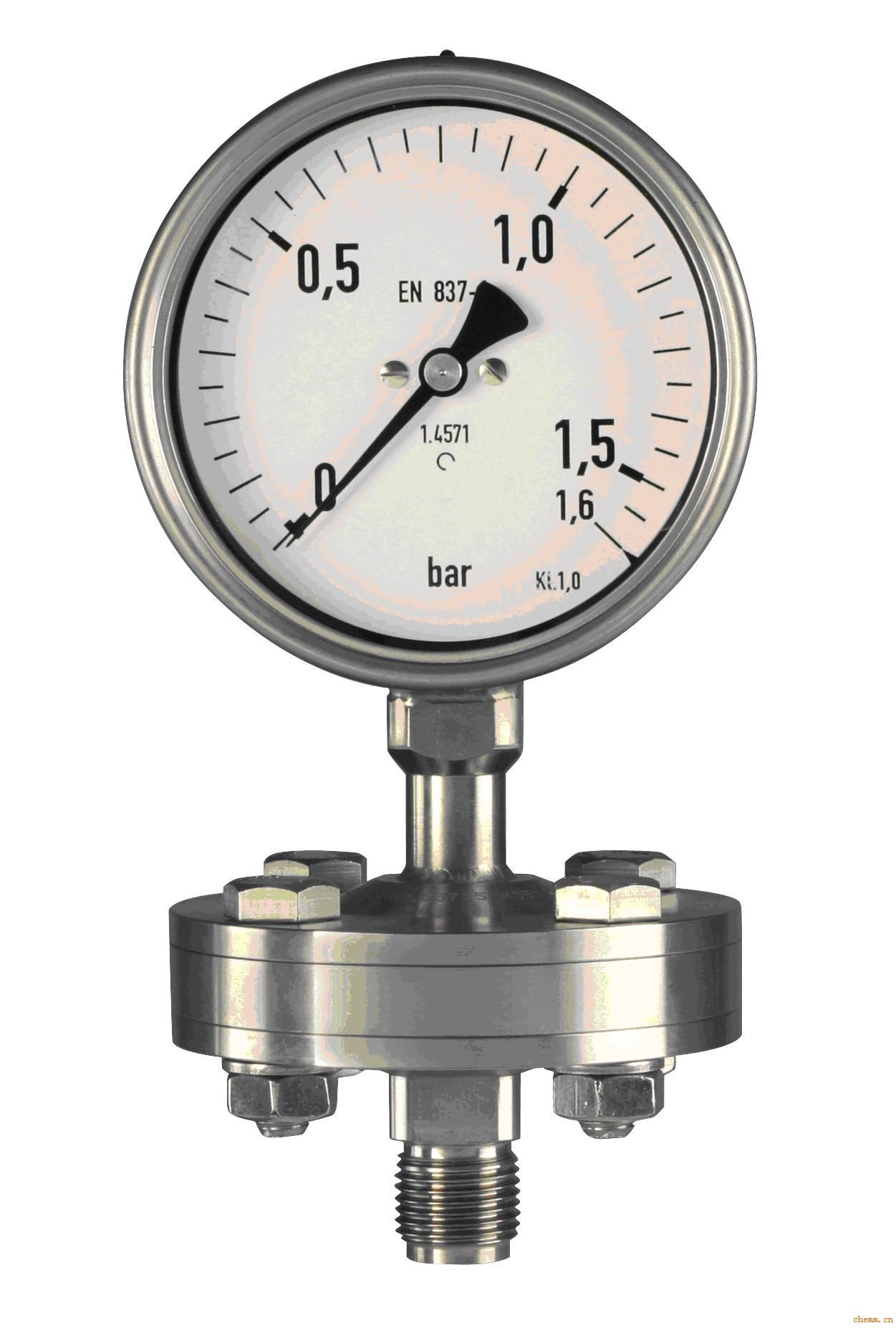  p>波纹管压力表的特点是低压区灵敏度高,常用于低压测量,但迟滞误差