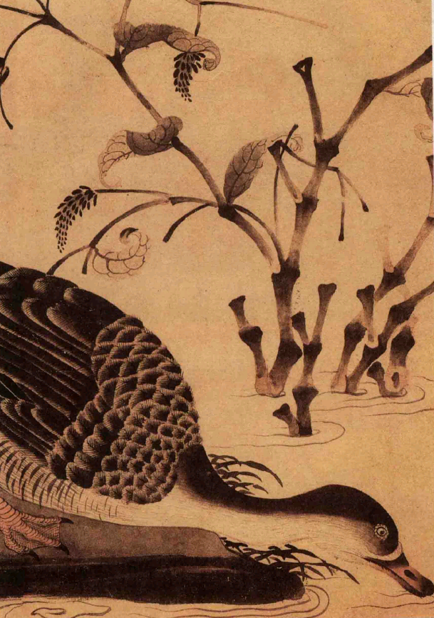 宋徽宗赵佶柳鸦芦雁图