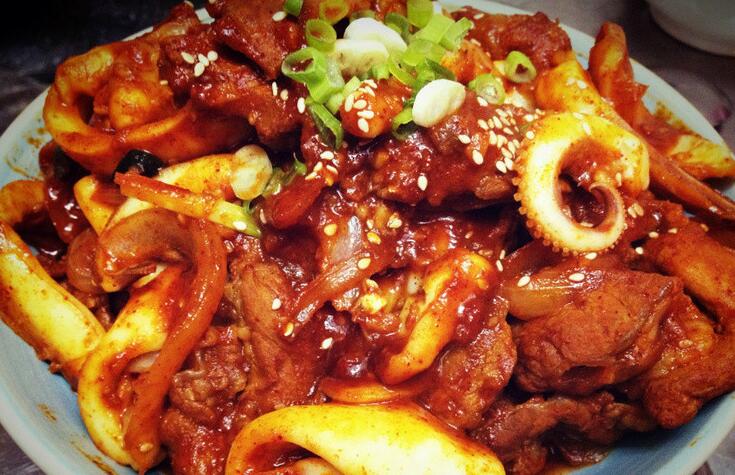 韩式辣炒五花肉