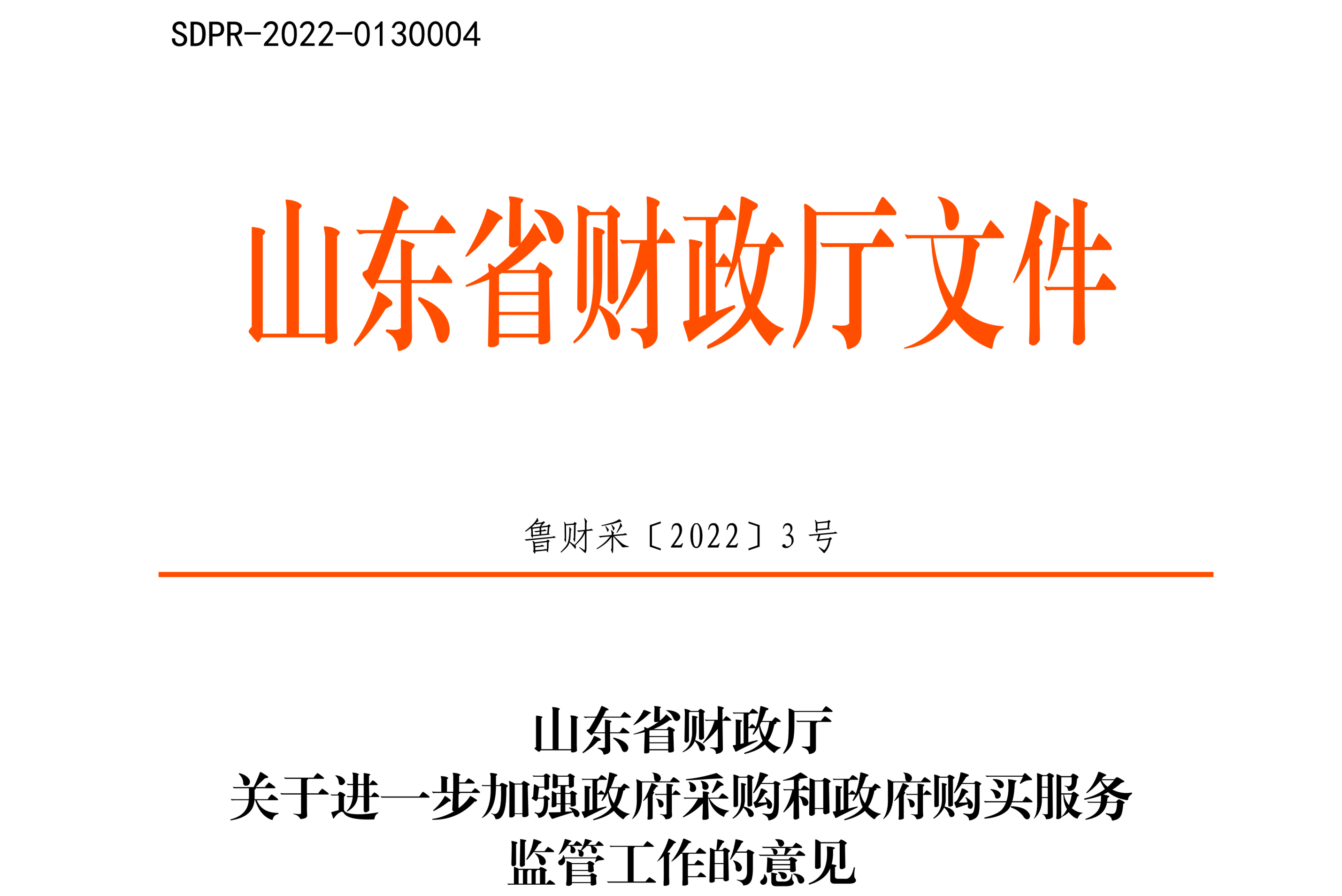山东省财政厅关于进一步加强政府采购和政府购买服务监管工作的意见