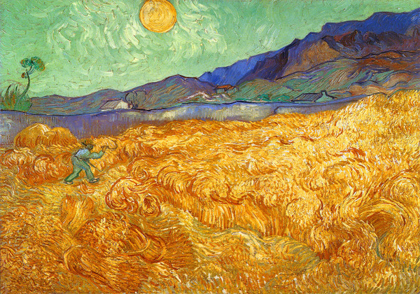  p>这幅画是梵高在法国的一个精神病疗养院里创作的,那时主要是临摹他