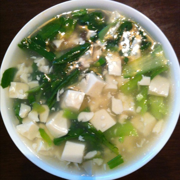 青菜萝卜豆腐汤