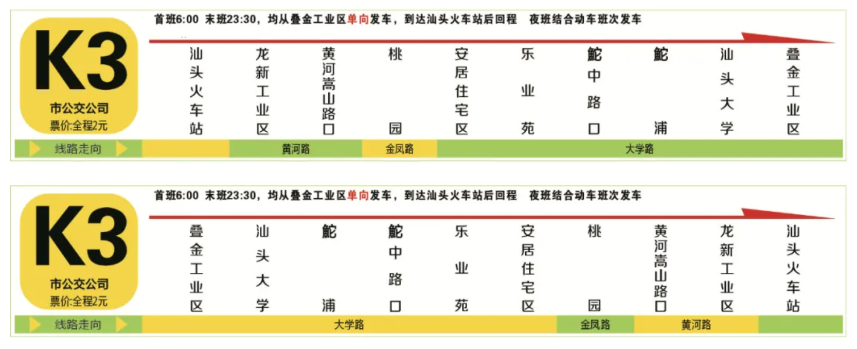 汕头公交k3路