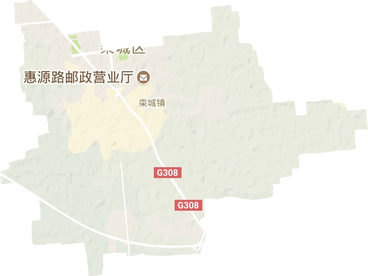 <p>栾城镇地形图