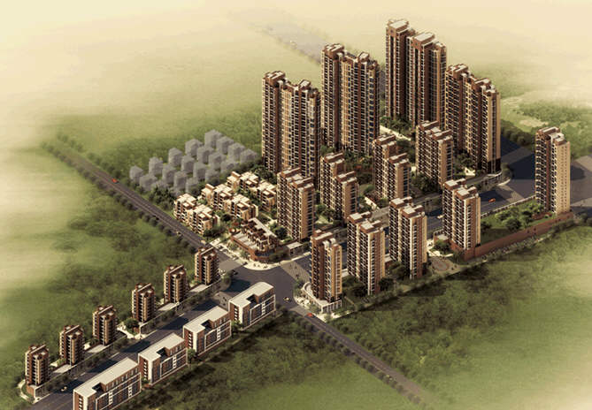 香溪美地位于福清市虎溪畔,总建筑面积近28