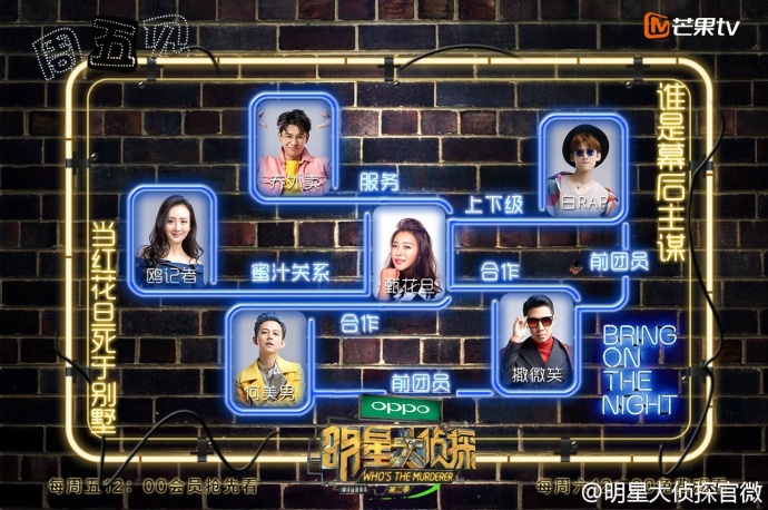 《明星大侦探第二季》是芒果tv推出的明星推理综艺秀,第二季固定嘉宾