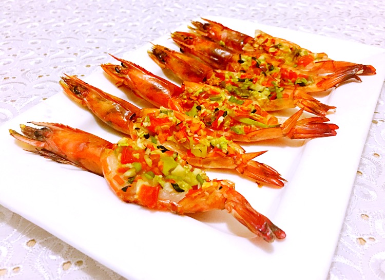 蒜蓉开背虾