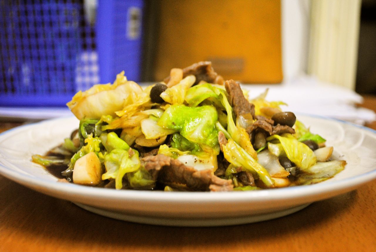 日式肥牛炒杂菜