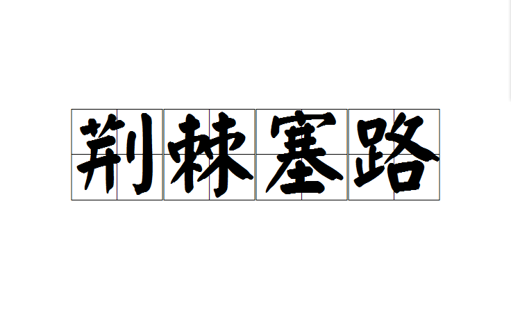  p>荆棘塞路是一个汉语成语,意思是荆棘遍地.比喻世道艰难. /p>