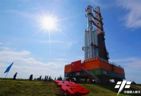 天舟三号货运飞船与长征七号遥四运载火箭组合体