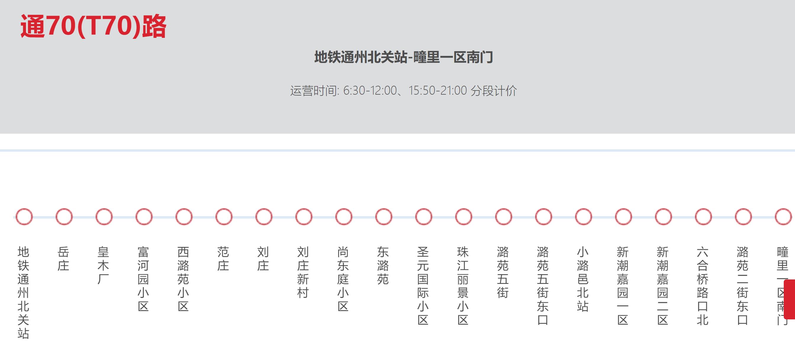 北京公交t70路