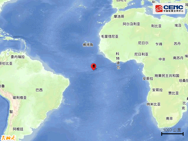 2·8中大西洋海岭地震