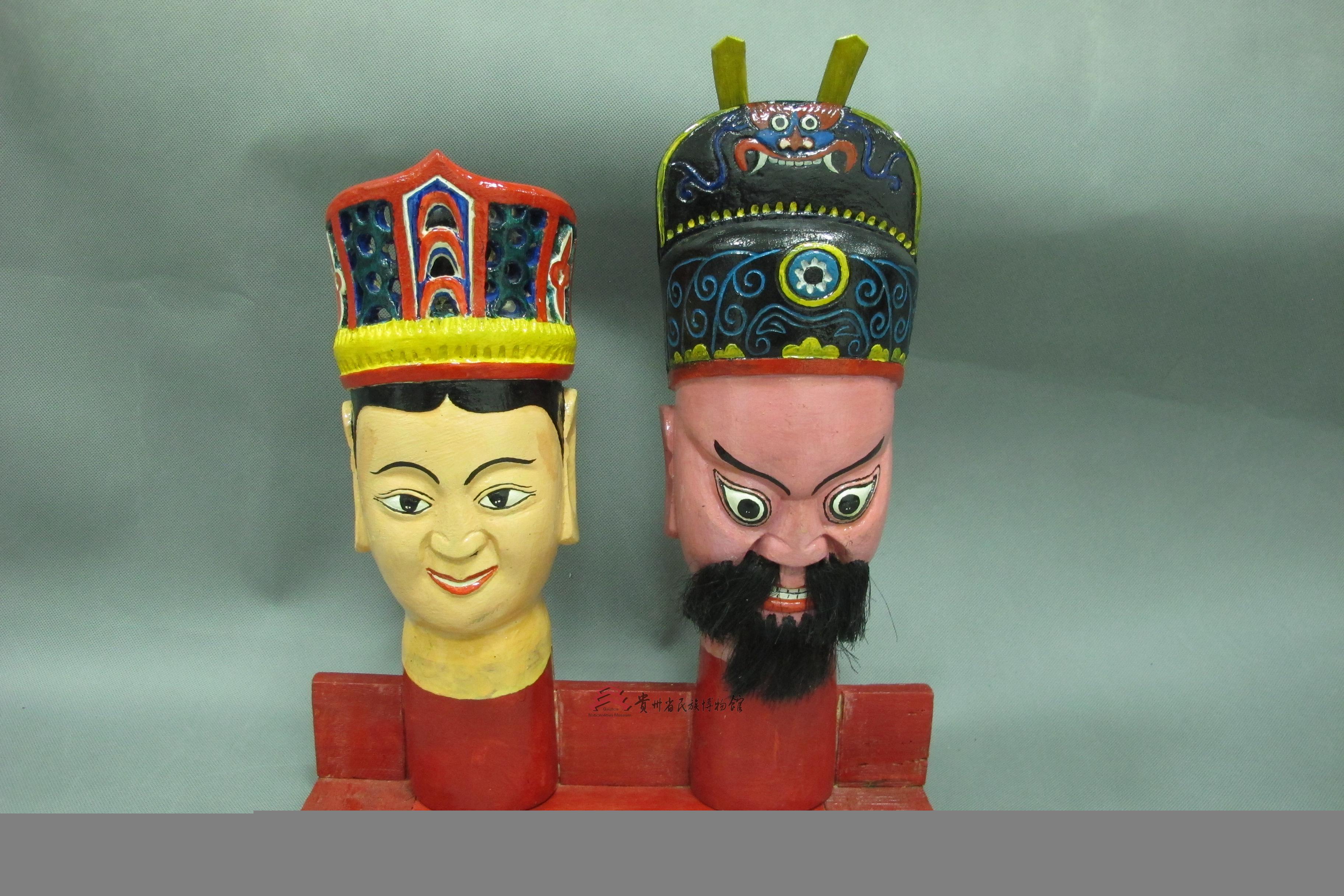 当代道真傩戏面具傩公傩母