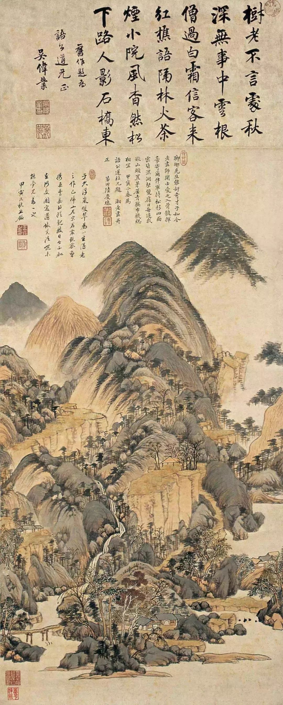 来稿｜细读王原祁仿黄公望《浮峦暖翠图轴》_百科TA说