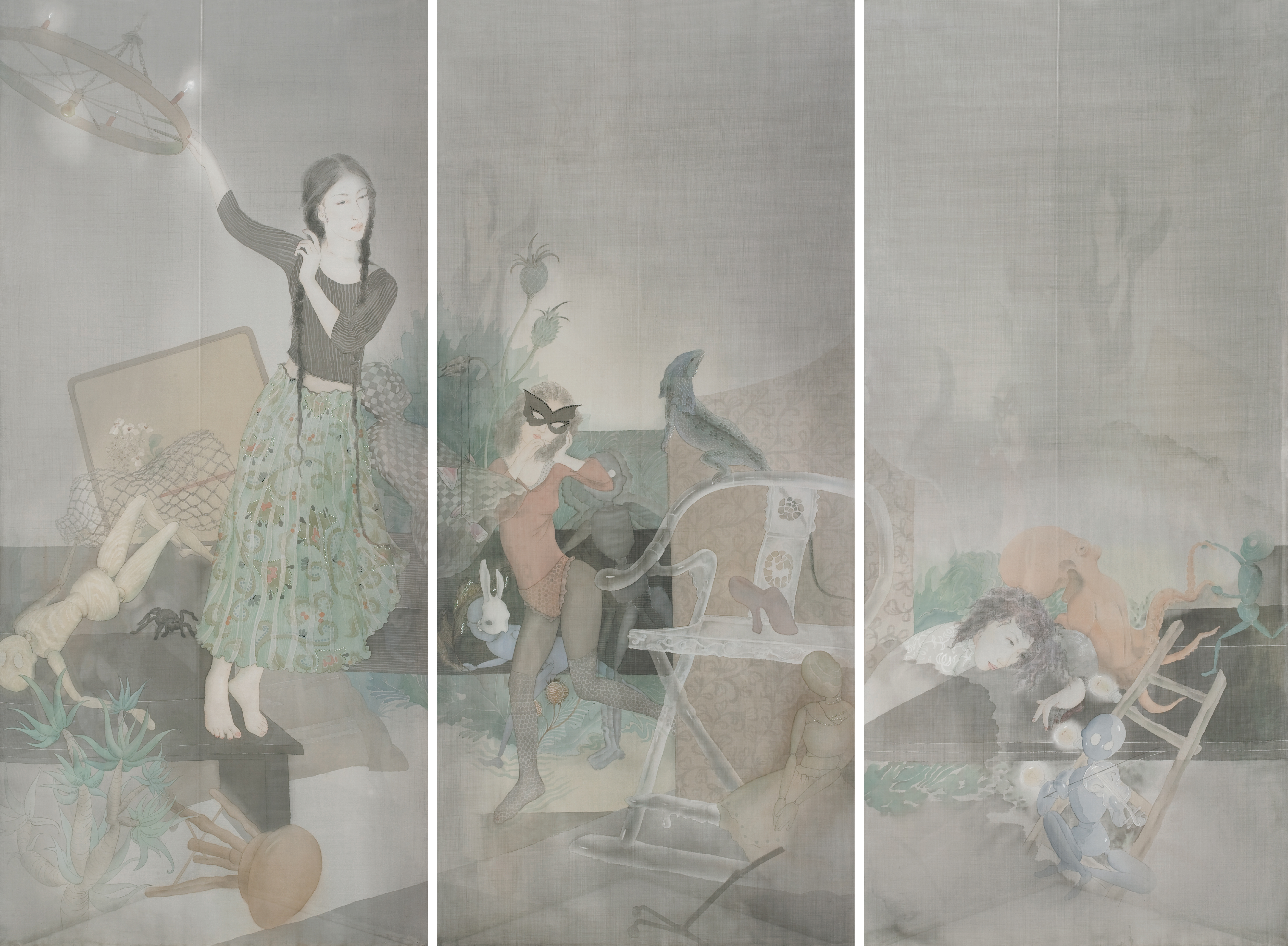 赵丽娜,生于山东东营,2008年毕业于中央美术学院,师从著名画家唐勇力