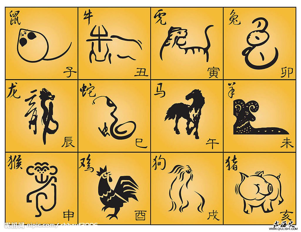 十二生肖与十二地支