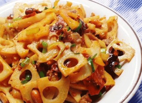  p>莲藕炒肉片,是以莲藕,猪里脊肉为原料制作的一道菜品. /p>