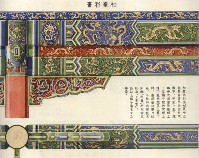  p> b>清式彩画 /b>有二类: a target="_blank" href="/item/殿式彩画