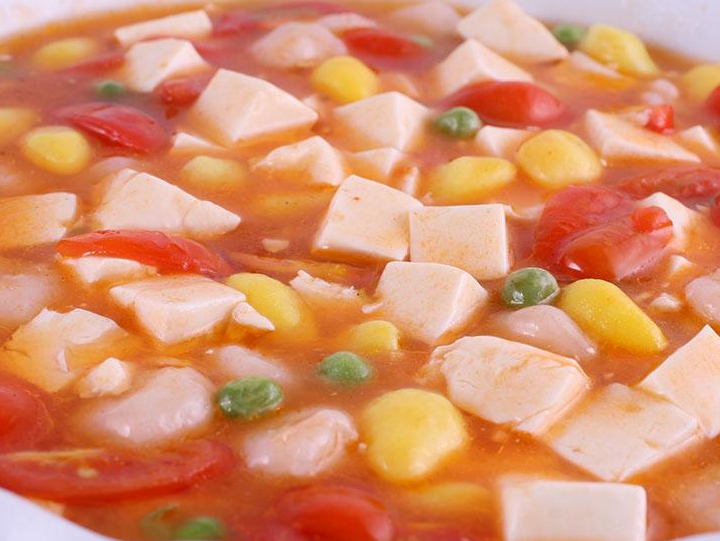 五彩嫩豆腐