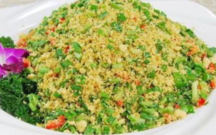 青椒香肠炒豆渣