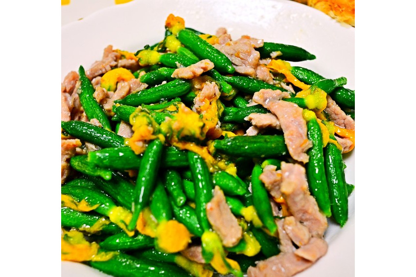 滑烧里脊小黄瓜花