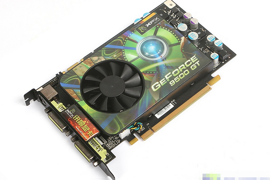  p>xfx讯景9500gt(pv-t95g-uds)是一款电脑显卡,芯片厂商为nvidia.